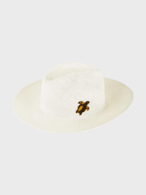 Women Natural straw hat solid