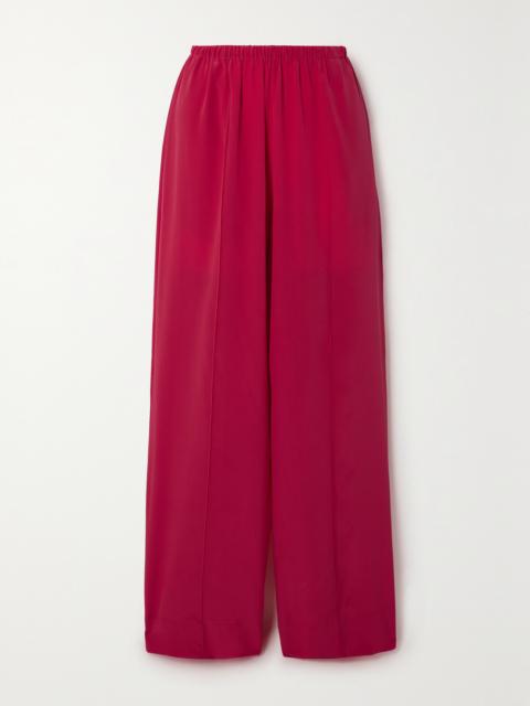 Classico Silk Crepe De Chine Wide-leg Pants