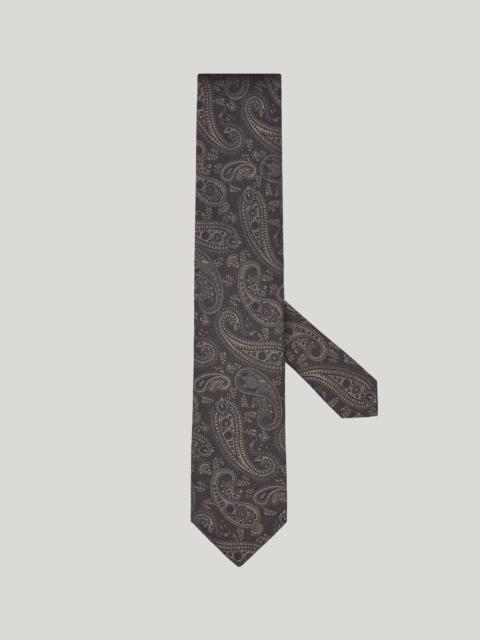 BROWN SILK TIE, PAISLEY MOTIF