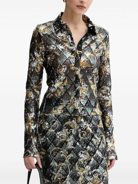 sequin-embellished blouse