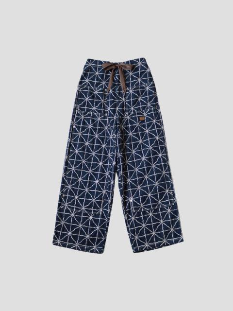 8oz DENIM FOLD DOJO W-KNEE BAGGY PANTS