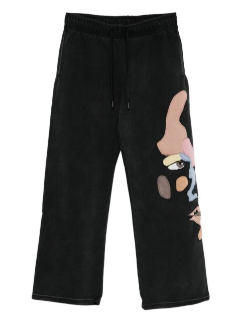 motif-appliqué trousers