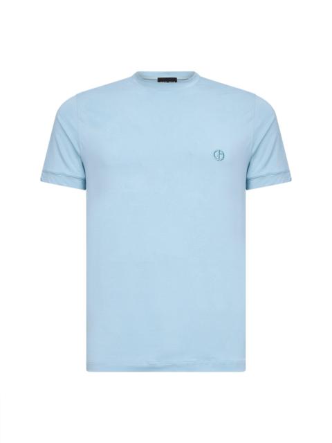 Light blue ASV stretch viscose jersey T-shirt