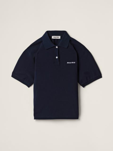 Cotton piqué polo shirt
