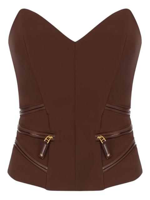 zip bustier top