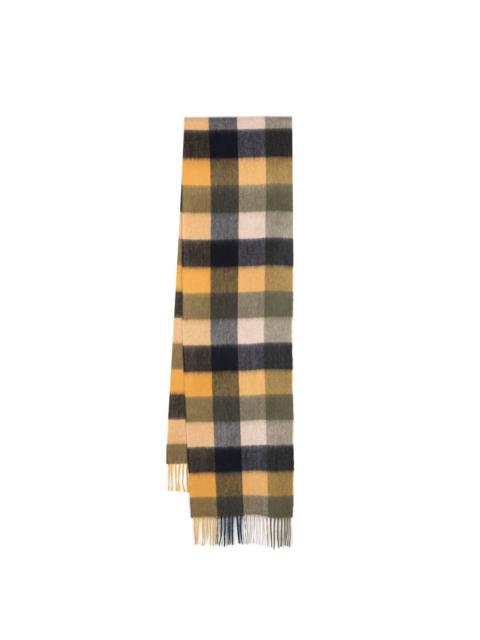 brushed-effect check-plaid scarf