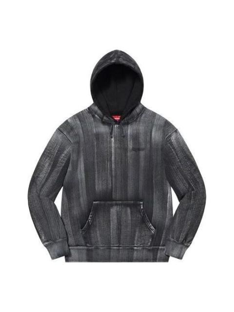 Supreme Brush Stroke Hooded Sweatshirt 'Black White' SUP-SS21-662