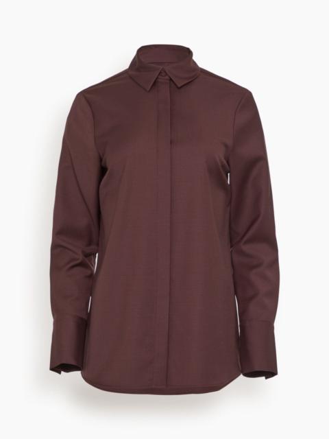 Philippa Wool Shirt in Mulberry