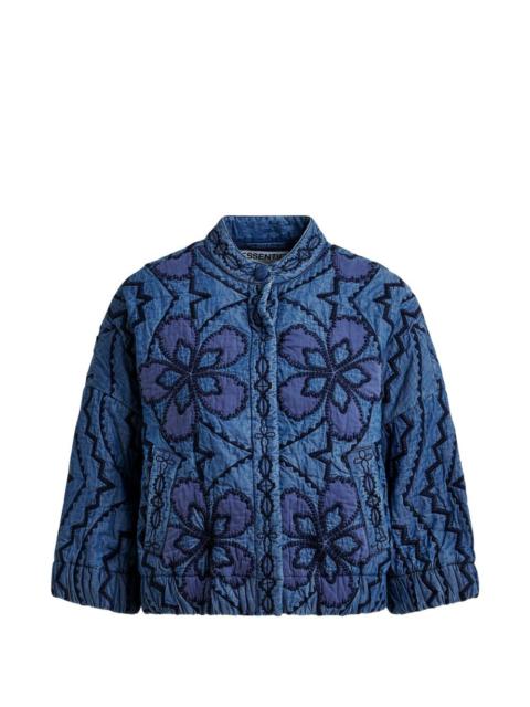 floral-embroidered jacket