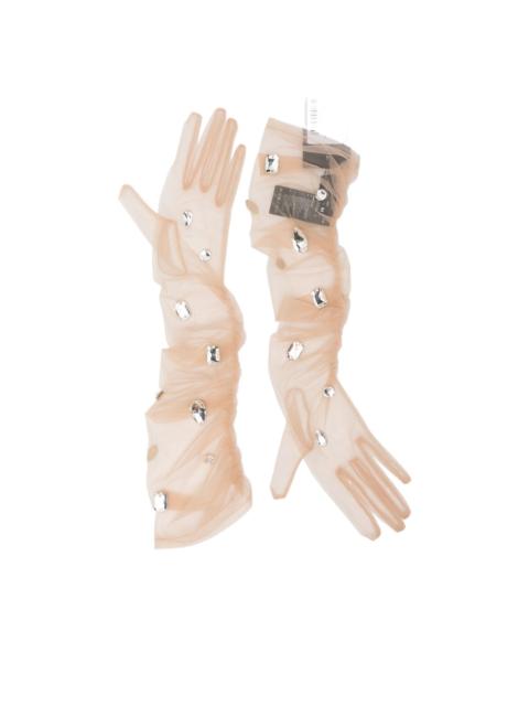 crystal-embellished gloves