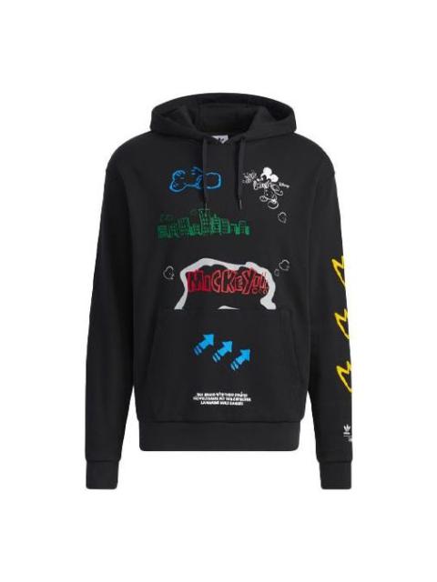 adidas originals Fangtastic Series Disney Mickey Printing Sports Pullover Black H37060