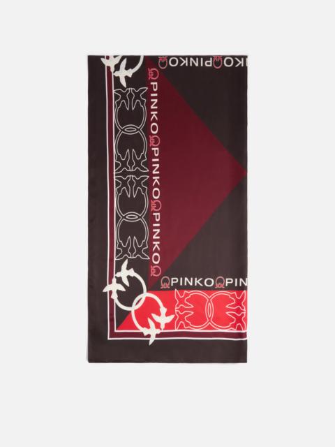 TWO-TONE SCARF WITH LOGOS