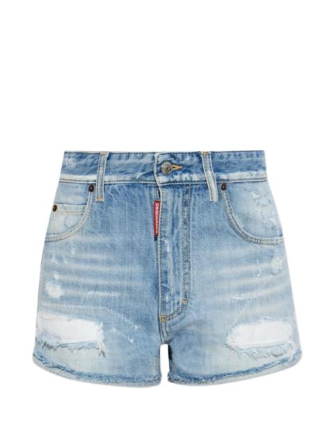 distressed cotton shorts