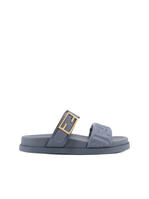 Fendi Feel embossed logo strap sandals