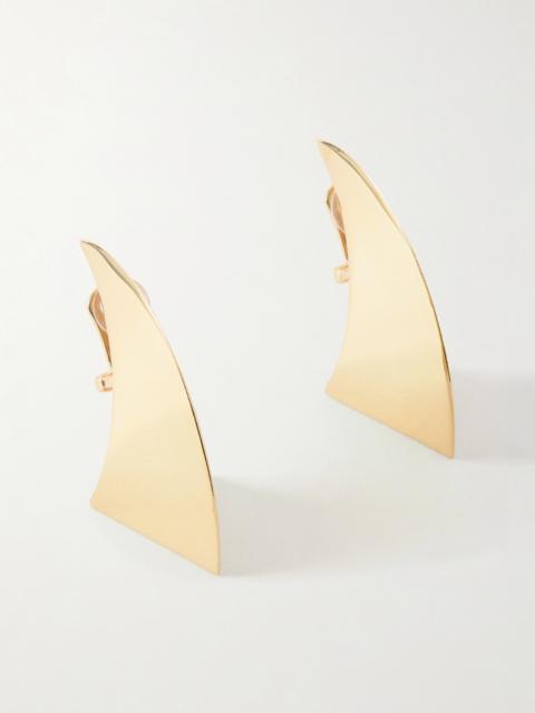 Pleated Brass Earrings