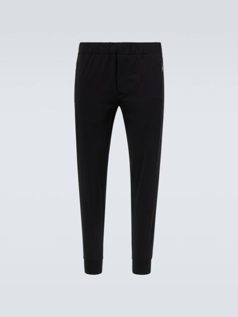 Technical cotton-blend slim pants