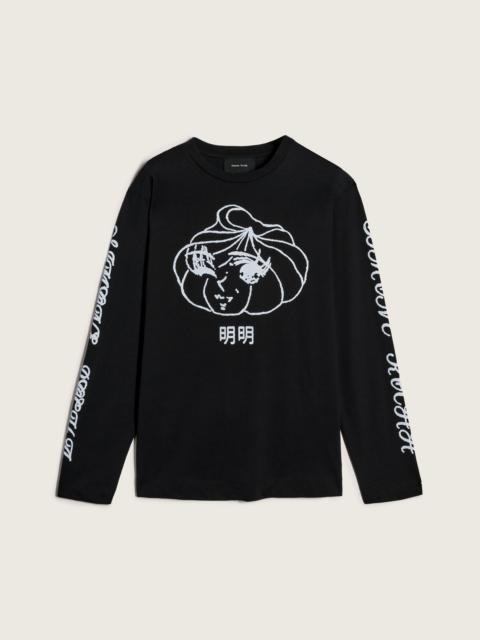 Dim Sum Logo Print Long Sleeve T-Shirt