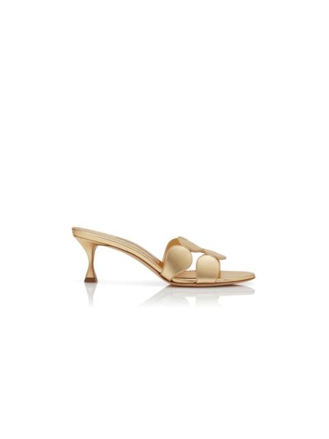 Gold Nappa Leather Mules
