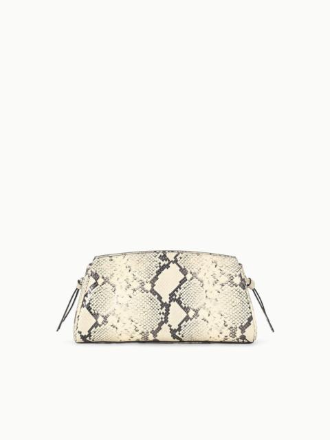 STAUD MAUDE CONVERTIBLE CLUTCH WHITE SNAKE