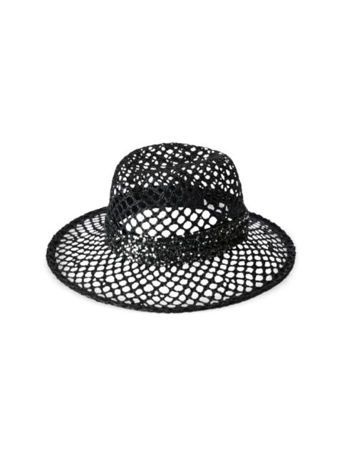 Virginie sequin-detail fedora hat
