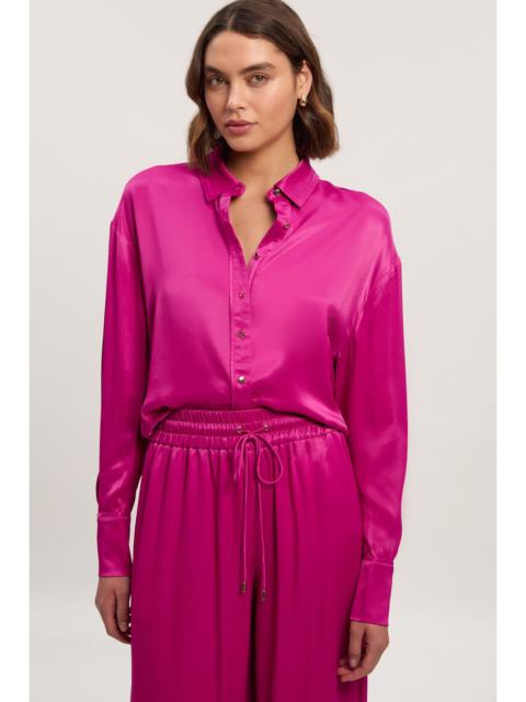 Viscose Satin Oversized Woven Shirt