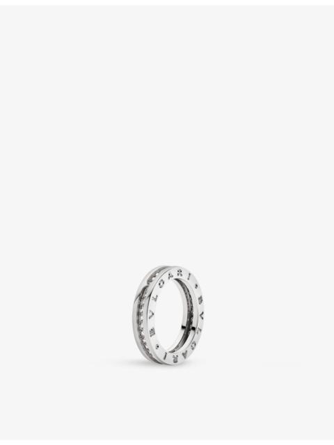 B.zero1 one-band 18ct white-gold and 0.84ct round-cut diamond ring