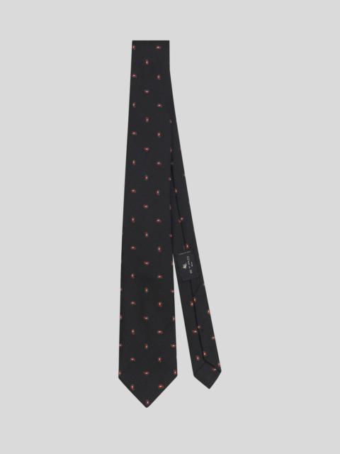 SILK TIE WITH MICRO PAISLEY