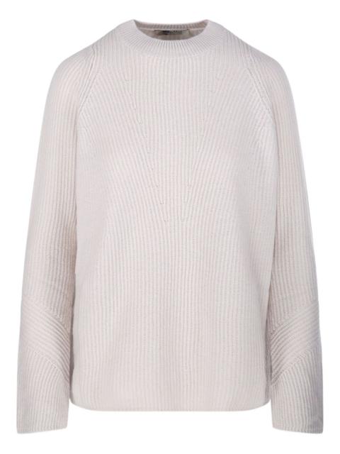 ribbed-knit raglan-sleeve sweater