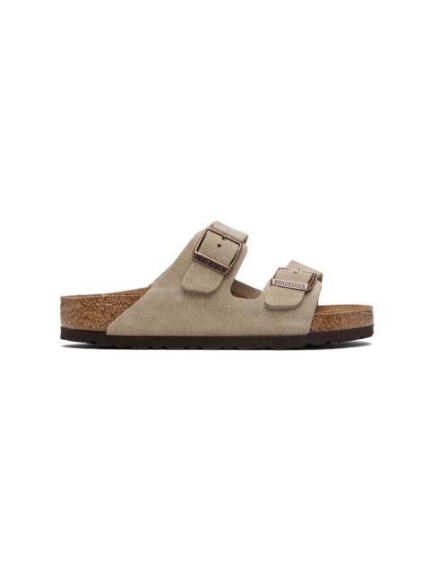 Taupe Regular Arizona Suede Leather Sandals