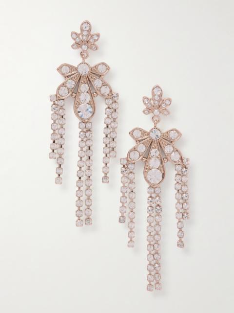 Rose Gold-tone Crystal Earrings