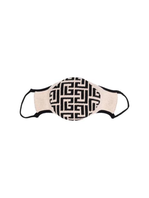 geometric-print face mask