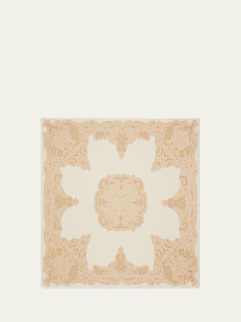 Ramage Fil Coupe Cashmere, Wool, and Silk Shawl