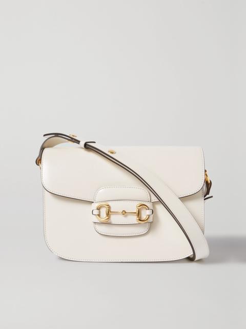 1955 Medium Horsebit-detailed Textured-leather Shoulder Bag