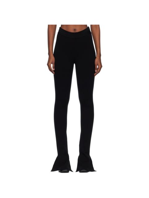 Black Bootcut Interlock Trousers