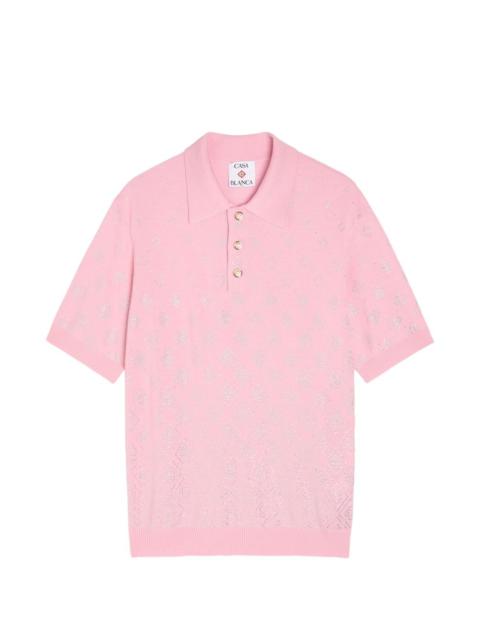 crystal-embellished polo shirt
