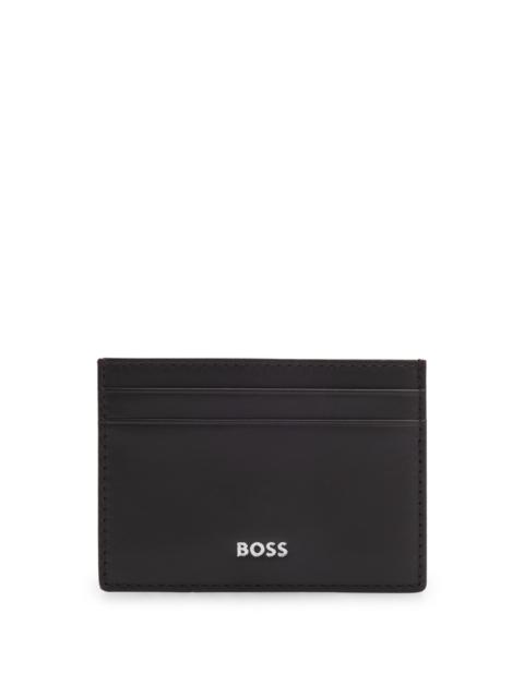 LOGO-PRINT CARD HOLDER IN LEATHER
