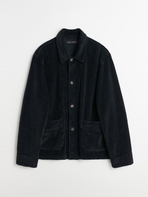 Our Legacy Archive Box Jacket Worn Black Rustic Cord | REVERSIBLE