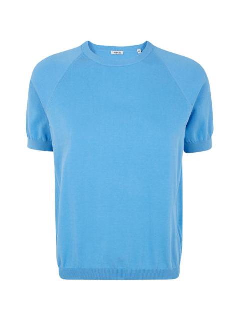 ribbed short-sleeve T-shirt