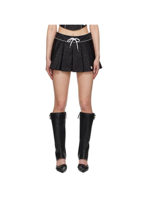 Black Monogram Nylon Miniskirt