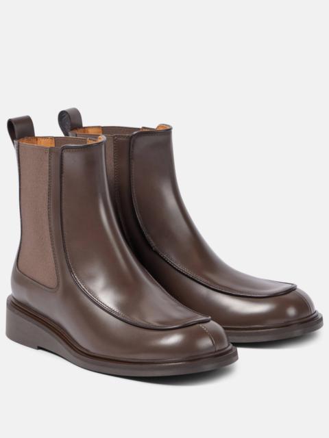 Brushed leather Chelsea boots