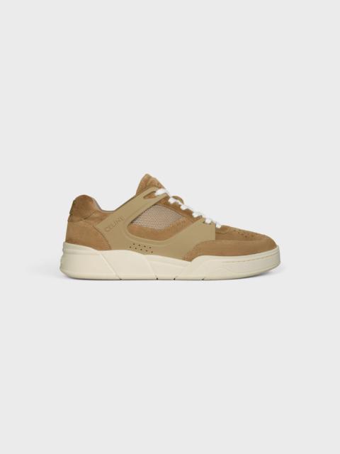 CELINE TRAINER CT-09 LOW LACE-UP SNEAKER IN SUEDE CALFSKIN AND MESH