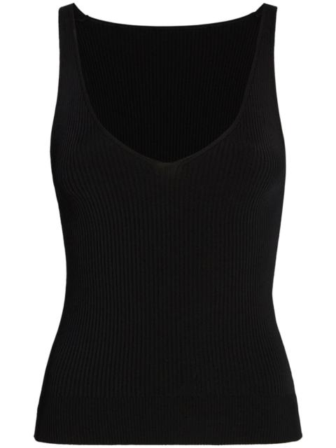 ribbed-knit tank top
