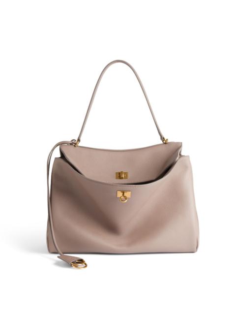 Women's Rodeo Handbag Medium Grained Calfskin in Sesame