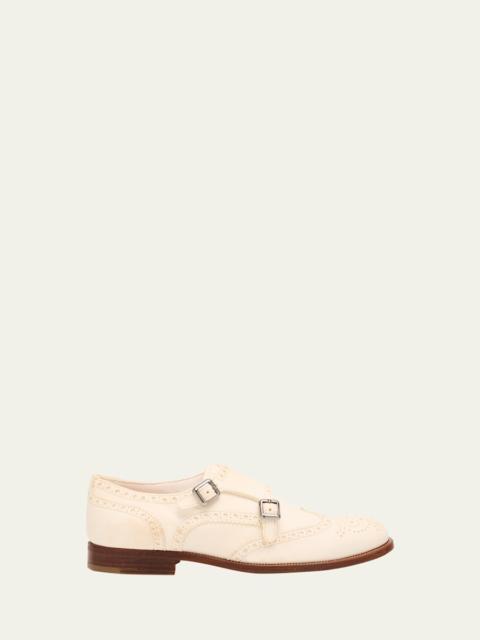Lana Leather Double Monk Derby Loafers