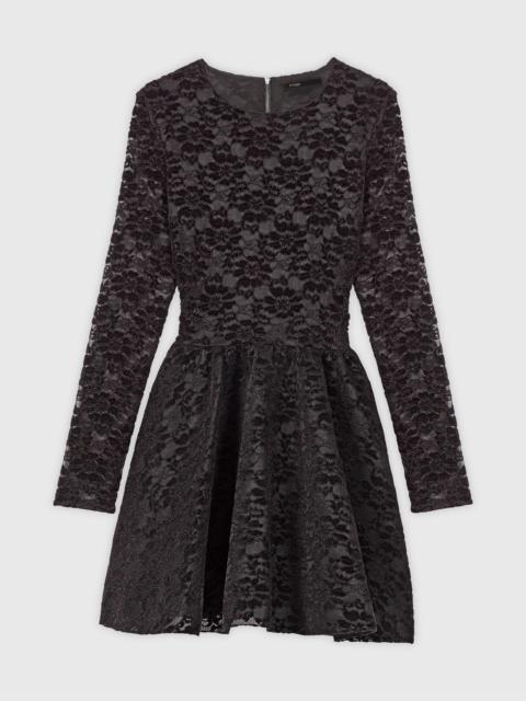 Flared velvet mini dress