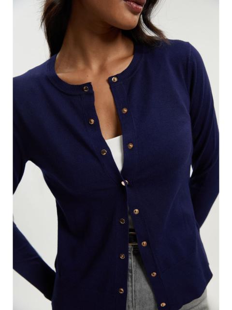 Viscose Blend Popper Knitted Cardigan