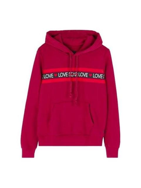 (WMNS) Converse Love the Progress Print Hoodie 'Red' 10017330-A02