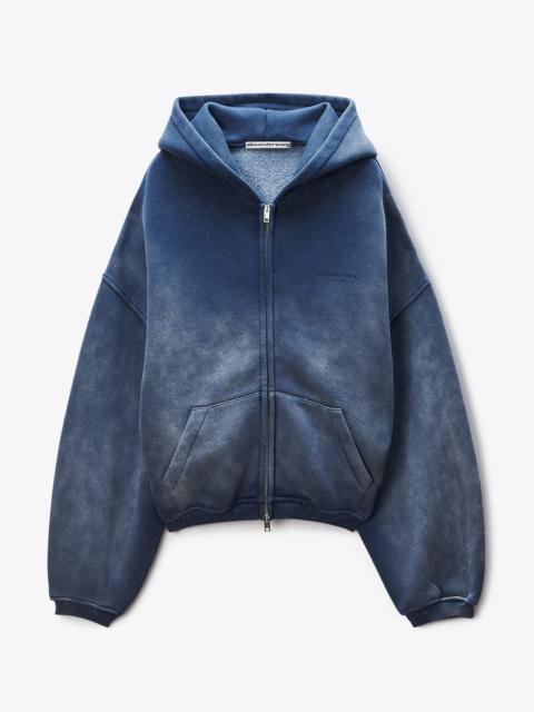 Crystal Hotifx Zip-Up Hoodie in Cotton Blend