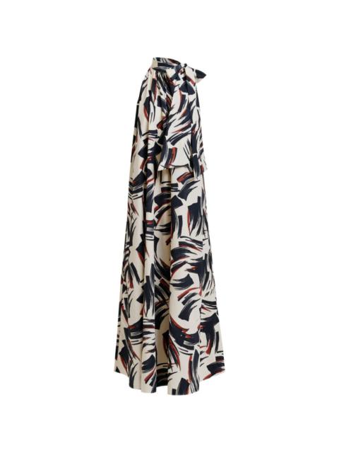 patterned maxi dress