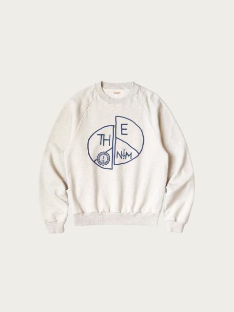 TOP SWT Knit Raglan Crew SWT (TH.D.D.PEACE) - Natural